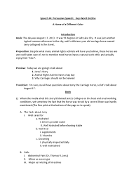 She needs to practice using her notecards as well. Persuasive Speech Outline People For The Ethical Treatment Of Animals Horses