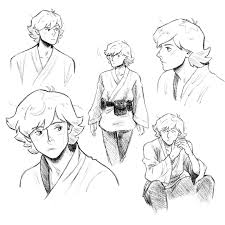 Anime Protag Luke Skywalker Star Wars Drawings Star Wars Art Star Wars Fan Art