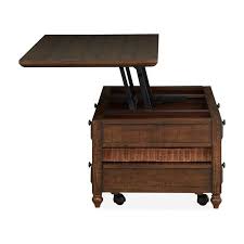 A handy hollow inner hides distracting magazines. Cottage Lane Rectangular Lift Top Cocktail Table 200116538 Turner S Fine Furniture