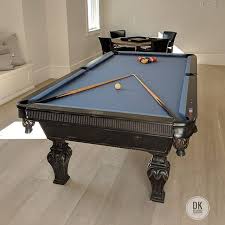 Finished Installing This Pro 8 Foot Beach Mfg Pool Table In Newport Beach Academy Blue Cloth Billiards Dkbilliards Playpoo Pool Table Play Pool Billiards