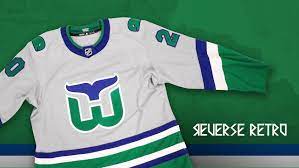 Hurricanes are unveiling hartford whalers throwbacks, and a source tells me they will wear them against the bruins dec 23 and march 5. Canes Adidas Unveil Whalers Reverse Retro Jersey