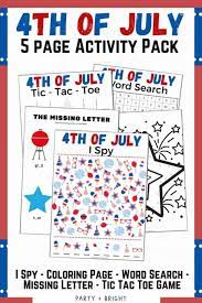 The signing of the declaration of independence in 1776 ensured that the americans receive liberation from their captives. Free 4th Of July Printable Activities For Kids Party Bright
