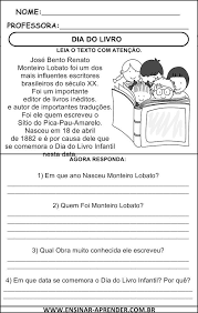 Isso porque cada professor tem seu ideal de perfeição e suas necessidades. Dia Do Livro Interpretacao De Texto Jpg 612 962 Atividade Dia Do Livro Dia Do Livro Dia Do Livro Infantil