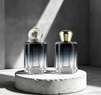 [Hot Item] Botellas de perfume de vidrio vacías en forma de flor con diseño  personalizado en degradado negro 100ml