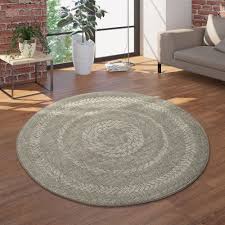 Hochwertiges polmaterial aus 100% soft touch polypropylen garantiert eine lange lebensdauer und eignet sich für die nutzung mit eine In Outdoor Teppich Rund Sisal Look Beige Teppichcenter24
