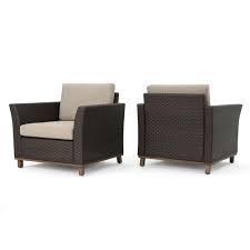 Find the perfect patio furniture & backyard decor at hayneedle, where you can buy online while you explore our room designs and curated looks for tips, ideas & inspiration to help you along the way. Grady Outdoor Aluminum Framed Wicker Club Chairs With Weather Resistant Cushions Set Of 2 Mixed Brown And Mixed Beige Walmart Com Walmart Com