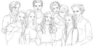 Tumblr The Cullen Family Portrait 2016 In B W The Cullen Family Portraits Coloring Pages