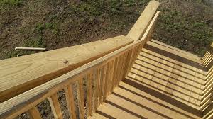 Standard deck railing height is between 36 and 42 inches, but be sure to check the code in your state before installing. Deck Stairs Railing Height Architecture Home Decor