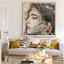 En esta página encontrarás una selección de cuadros pintados a mano de estética moderna para decorar la estancia reina de cualquier hogar: Cuadros Para Cada Estancia Y Trucos De Decoracion El Mueble
