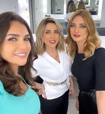 when we meet randomly at the makeup room and we get a nice photoshoot by  the talented @mano_beauty 🥰 @gigifatayri @nadine_khammash