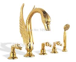 Choose from a modern or traditional design in the finish that best suits your bathroom's design style. Free Shipping Pvd Gold Finish 5pcs Roman Tub Swan Faucet Bathroom Bathtub Faucet Bathtub Faucets Roman Tub Faucetsbathroom Tub Faucet Aliexpress