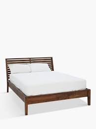 This king size bed frame by home life has dimensions of 89″ l x 85″ w x 51″ h. John Lewis Partners Padma Slatted Bed Frame King Size Brown Bed Slats Bed Frame King Size Bed Frame