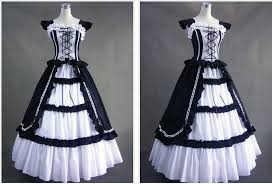 The lady wears a dress with a long, tight, pointed bodice and full skirt supported on. Black And White Vintage Gothic Victorian Dress By Lindayang1122 On Deviantart