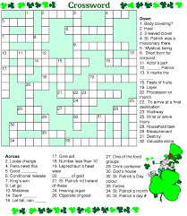 Patrick's day through this crossword puzzle which features words associated with the celebration. S T P A T R I C K S D A Y C R O S S W O R D P U Z Z L E S Zonealarm Results