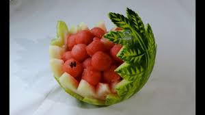Watermelon Carved By J Pereira Art Carving Fruits And Vegetables Youtube