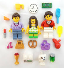 3 New Lego Female Minifig Lot Mom Daughter Girl Friends Women Minifigure Dog Lego Minifigure Mini Figures Lego Lego Minifigures