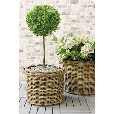 Check spelling or type a new query. Grey Buff Rattan Round Planter Rope Handles The Basket Company