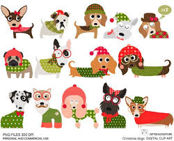 Check out our christmas dog clipart selection for the very best in unique or custom, handmade pieces from our craft supplies & tools shops. Christmas Dog Digital Clip Art Part 1 For Personal And Etsy Christmas Dog Dog Clip Art Clip Art