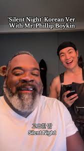 Last bit of Christmas spirit with Mr. Hades. He knew all the words to  ‘Silent Night’ in Korean so we had to sing it together! Love you so much  Philip ❤️❤️@Phillip Boykin @Hadestown