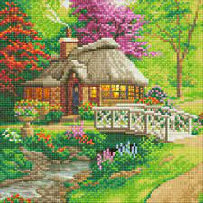 Add me to your favorites (check back with me! Crystal Art Thomas Kinkade Landhaus 30x30cm Ebay