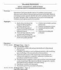 Call Center Quality Analyst Resume Example Livecareer