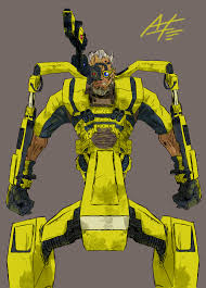 Art Fex Albert Llin Wilhelm The Bionic Mercenary From Borderlands Spazrok double arms yellow photo: