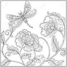 You can use our amazing online tool to color and edit the following free coloring pages flowers and butterflies. Decorative Flowers Birds And Butterflies Coloring Book For Adult And Older Children Coloring Page Outline Drawing Vector Illustration Royalty Free Cliparts Vectors And Stock Illustration Image 57337707