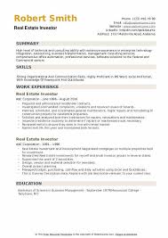 Users can view current debts and gain insight into maturing and recourse loans through metrics such as dcr, ltv, ltc, and more. Real Estate Investor Resume Samples Qwikresume