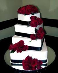 Black And White Wedding Cakes Wedding Ideas Maroon Black Ivory Google Search Wedding Cake Red Square Wedding Cakes White Wedding Cakes
