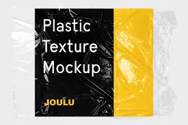 Joulu Plastic Wrinkle Mockup Stationery Mockup Plastic Texture Mockup