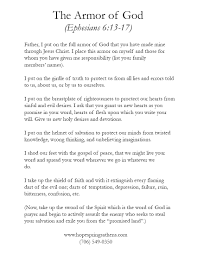 Hope Springs Christian Fellowship Prayer Scriptures God Prayer Armor Of God