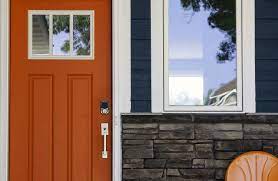 Black garage doors would have been too stark for this home and also too busy for the busy stone driveway. Best Front Door Color For A Blue House What Goes With Blue