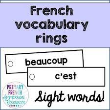 French Word Wall Strips Sight Words Sight Words French Words Teaching French