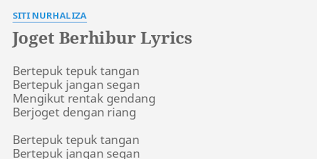 Download lagu siti nurhaliza joget berhibur mp3 dapat kamu download secara gratis di metrolagu. Joget Berhibur Lyrics By Siti Nurhaliza Bertepuk Tepuk Tangan Bertepuk