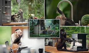 Bird Bouncing Golf Ball Fake Monkeys Bring The Fun Back To Cooking By Trashing Kitchen In The Wild Divertente