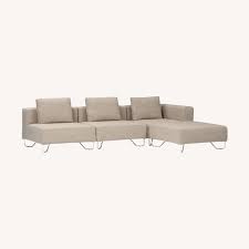 Crate and barrel shipping policy. Cb2 Lotus Natural 3 Piece Sectional Sofa Aptdeco