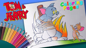 Coloring pages for tom and jerry (cartoons) ➜ tons of free drawings to color. Tom And Jerry Coloring Book Forkids Jerry Caught Tom Coloringpages For Children Youtube