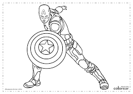 Dibujo Capitan America Para Colorear