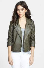Bb Dakota Dita Faux Leather Moto Jacket Hukkster Best Leather Jackets Green Leather Jackets Leather Moto Jacket