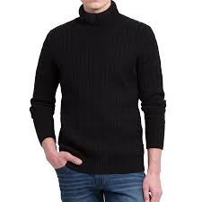 Jumpers & cardigans └ men's clothing └ men └ clothes, shoes & accessories all categories antiques art baby books, comics mens chunky knit plaid cardigan cable knitted thick winter warm sweater jumper. Men Turtle Neck Long Sleeves Cable Knitted Sweater Black Xl Walmart Canada