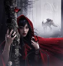 Check spelling or type a new query. Gothic Dark Fairytale Red Riding Hood With Wolf Art Print Red Riding Hood Art Little Red Ridding Hood Red Riding Hood