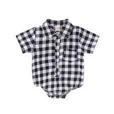 Baby Boy Clothes Babies Plaid Outfits One Piece Shorts Sleeve Clothing Summer 3 6 Months Amazon In Clothing Accessories