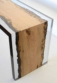 I Like How The Wood In Encased In Perfectly Clear Resin Sharp Resin Furniture Wood Design Amazing Resin