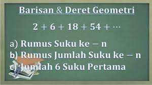 Suatu barisan aritmatika terdiri dari beberapa suku bilangan yang umumnya disimbolkan dengan huruf 'u'. Barisan Dan Deret Geometri Cara Menentukan Rumus Suku Ke N Dan Rumus Jumlah Suku Ke N Youtube