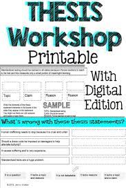 Fully Editable Version Included Students Learn To Identify The Elements Of A Thesis Statement For Ar Thesis Statement Thesis Statement Worksheet Essay Writing
