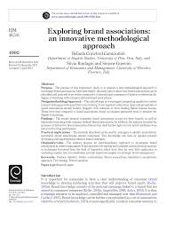 Kami menjual produk apa saja yang anda butuhkan dan ada garansi uang kembali apabila tidak sesuai. Pdf Exploring Brand Associations An Innovative Methodological Approach
