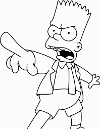 Bart Simpson Para Colorear