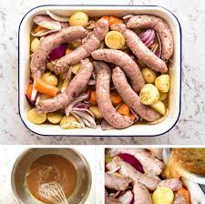If cooking at 425 degrees f, set your timer for at least 20 minutes, ensuring you turn. Sausage Bake With Potatoes And Gravy Recipetin Eats