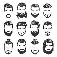 12 Set Of Vector Bearded Men Faces Beard Illustration Beard Art Beard Vector