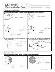 Geometry unit 11 volume and surface area answer key. Geometry Unit 5 Complete Pdf Unit 11 Test Study Guide 5 Review Volume Surface Area Name Date Block Topic 1 Area Of Plane Figures Find The Area Of Each Course Hero